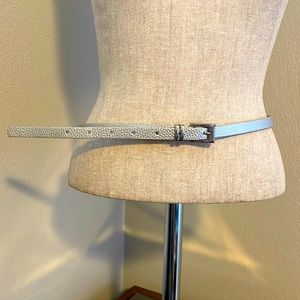 WHBM Silver Leather Belt SZ M